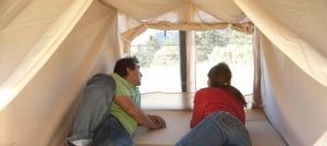McCamp interior tent trailer