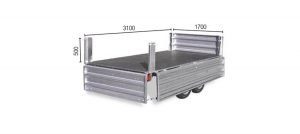 Remorque cargo palettisable 3100 Tandem